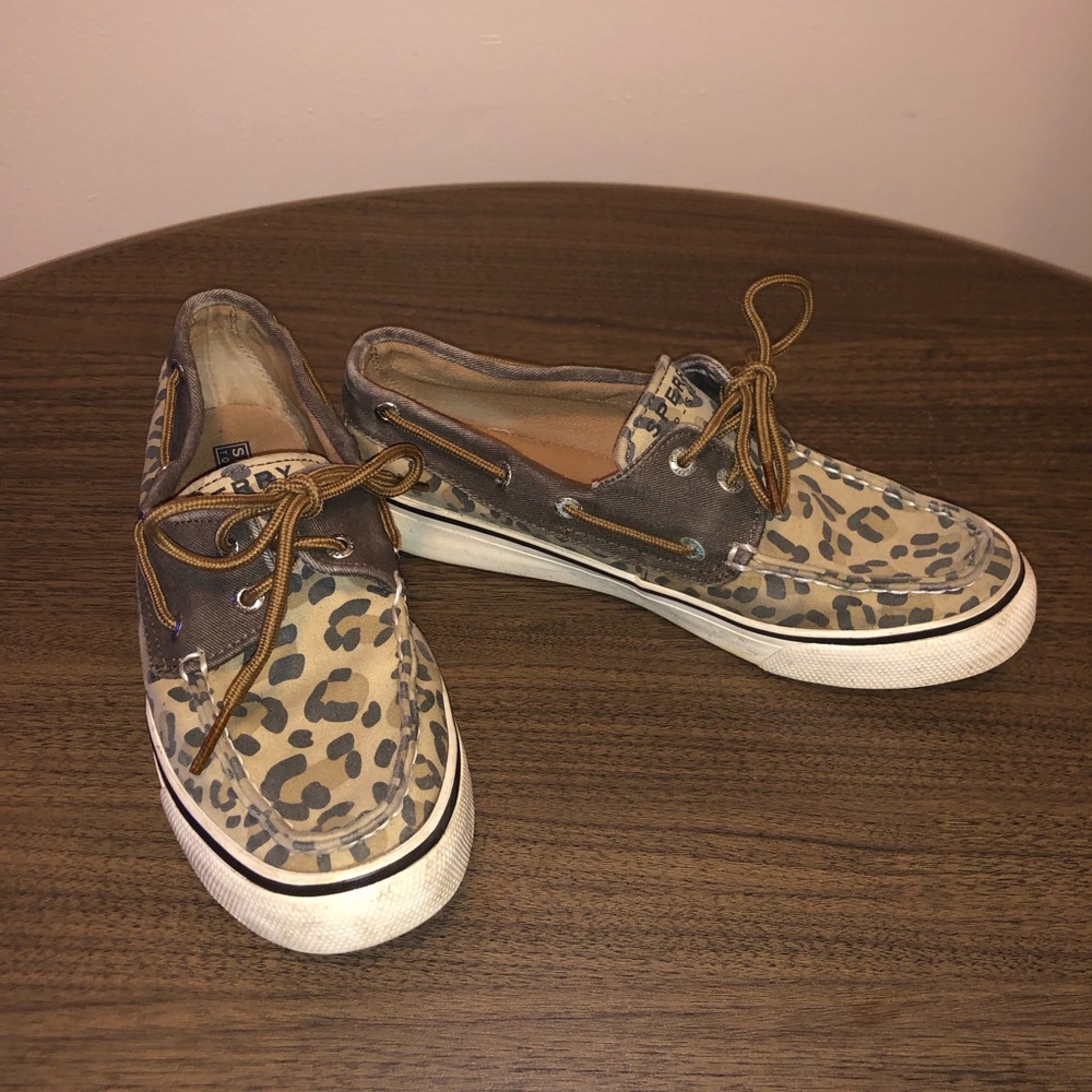 Cheetah print Sperrys